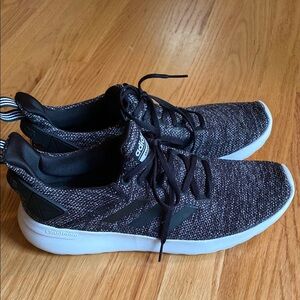 Adidas Men's Charcoal and White Cloudfoam Sneakers